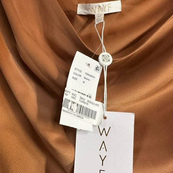 Wayf Women's Mocha Brown Blouse - Picture 3 of 8